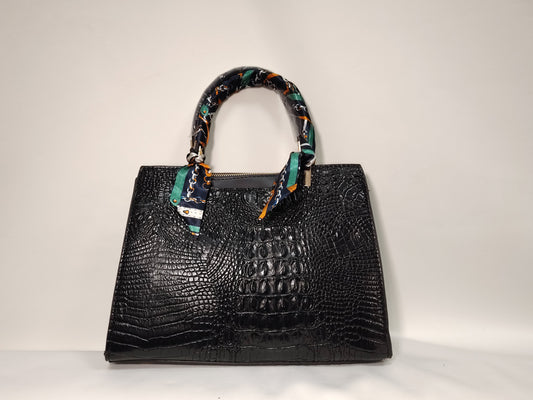 halols crocodile print handbag