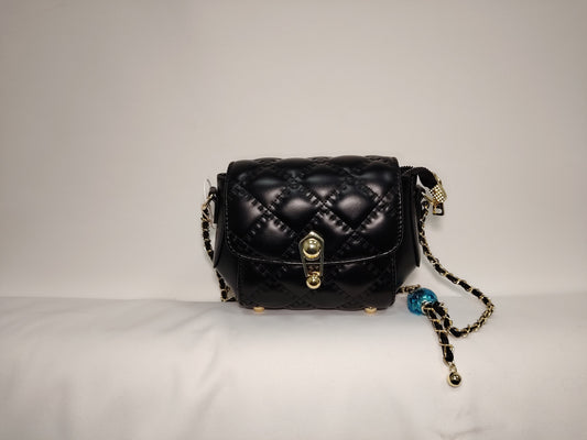 halols Women's Handbag Small Gold Ball Chain Bag Crossbody Bag Diamond Shape Premium Shoulder Bag