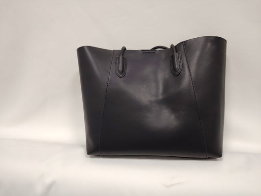 halols Multifunctional black leather bag with small pouch